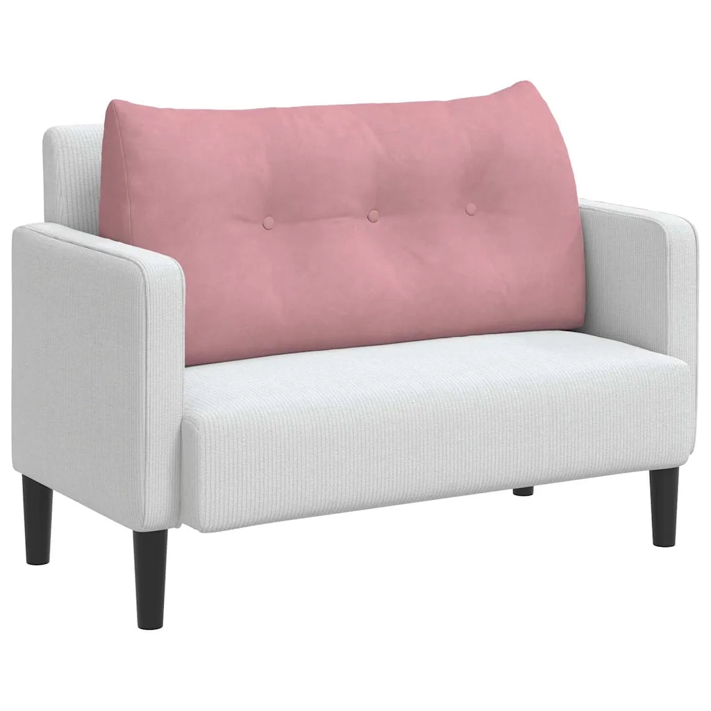 Cuscino per Schiena Rosa 100 x 24 x 50 cm Velluto 42014462