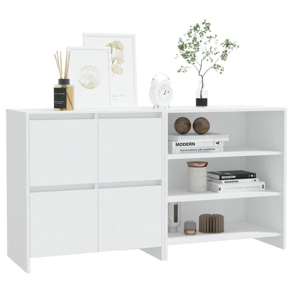 Credenze 2 pz Bianche in Legno Multistrato cod mxl 7985