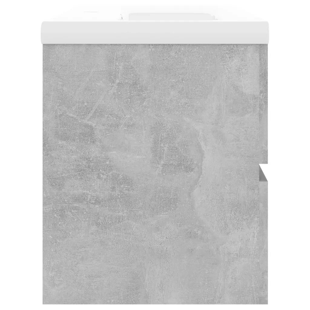 Mobile con Lavabo Integrat-Armadietto da Cucina-Lavandinoo Grigio Cemento in Legno Multistrato 142385