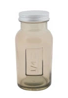 Barattolo Tall con Coperchio Vetro Riciclato Fumo Cm Ø 6.5X13.5(Made In Spain)