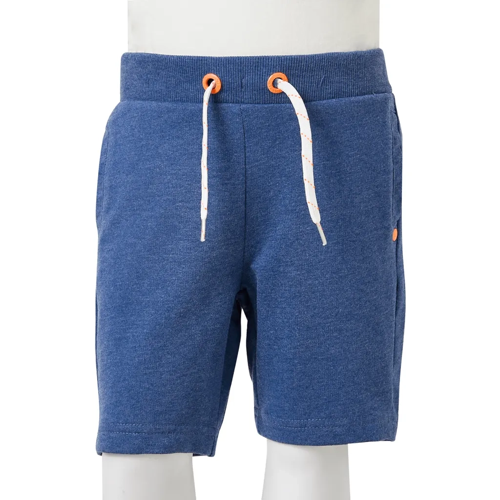 Pantaloncini per Bambini con Coulisse Blu Scuro Mélange 116 12366