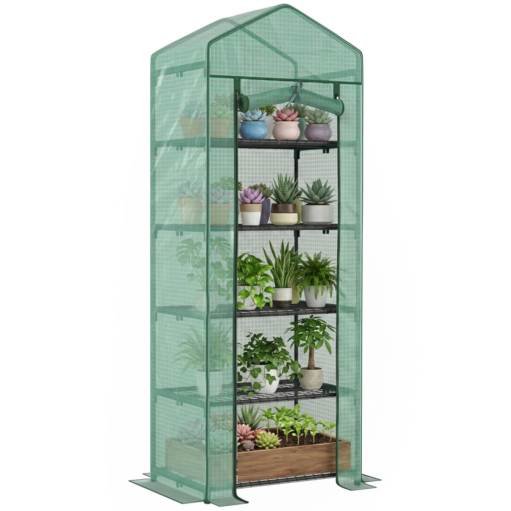Serra da Giardino a Livelli ¨C zephmum ¨C Verde Acciaio PE 69x49x193 cm