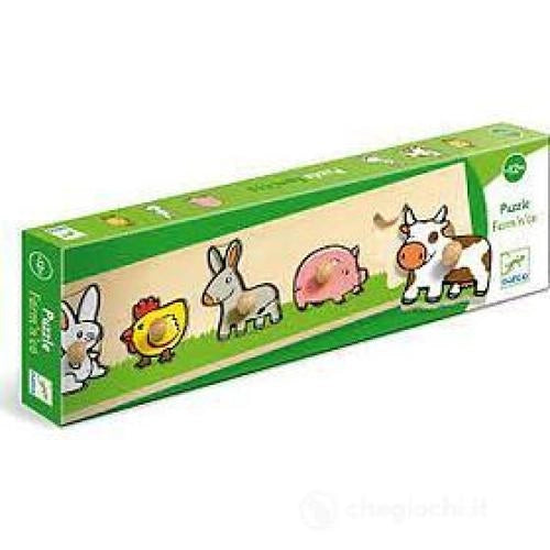 Puzzle in legno,Farm `n`co,Djeco Eta + 12 mesi