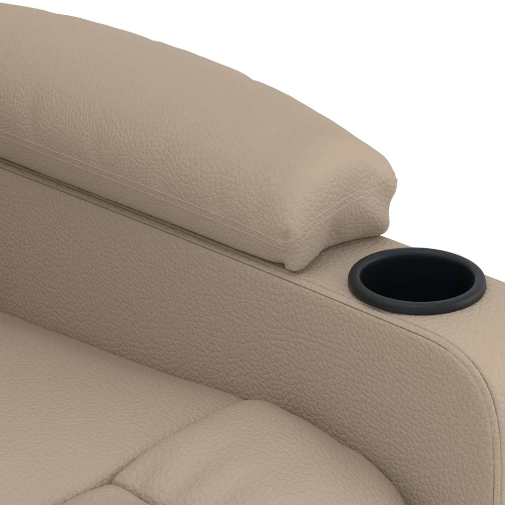 Divano Sedia-Poltrona Reclinabile Elettrica Cappuccino in Similpelle 749399