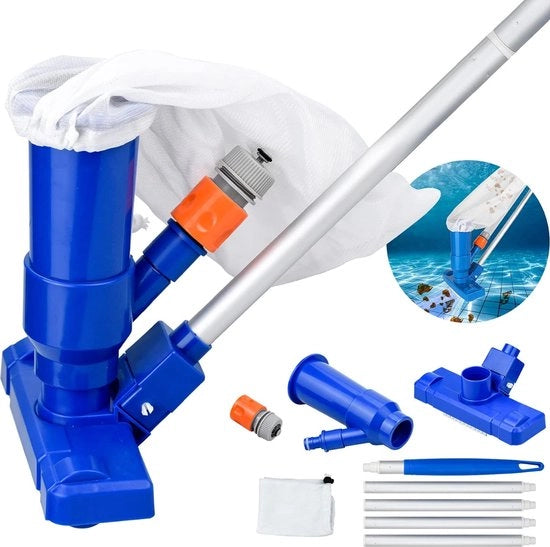 Aspiratore di polvere per piscina Elettrico - Aspiratore di polvere per piscina con 5 sezioni per piscina – Aspiratore di fondo per piscina - Aspiratore di polvere per piscina, spa, fontana e vasca idromassaggio – Aspiratore di pavimento