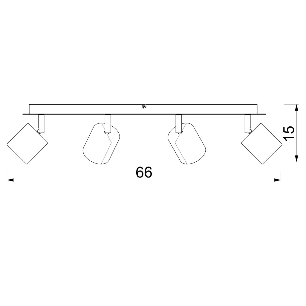 Plafoniera soffitto Demia 4xGU10 beige metallo Luminex