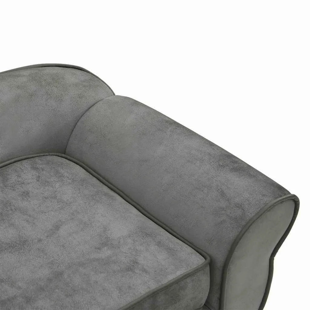Divano per Cani Grigio Scuro 72x45x30 cm in Peluche 171039