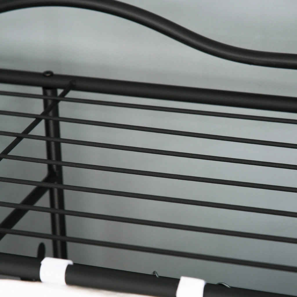 Armadio Guardaroba con Ripiani e Appendiabiti ¨C Zephmum ¨C Nero Bianco 84x42x159 cm