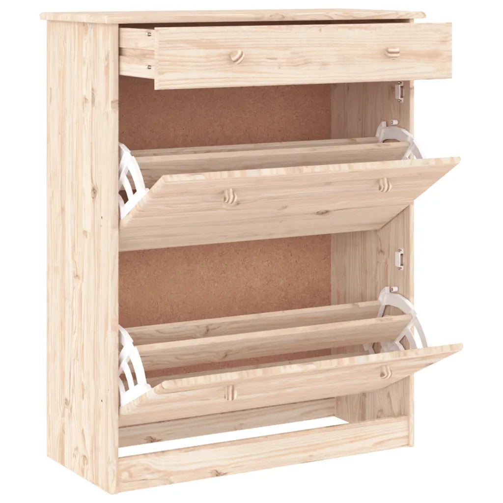 Scarpiera | Mobile per scarpe ALTA 77x35x96 cm in Legno Massello di Pino