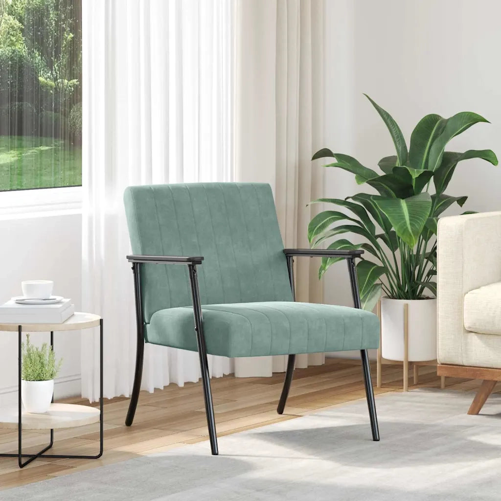 poltrona Verde Mare 59 x 75 x 78 cm Velluto