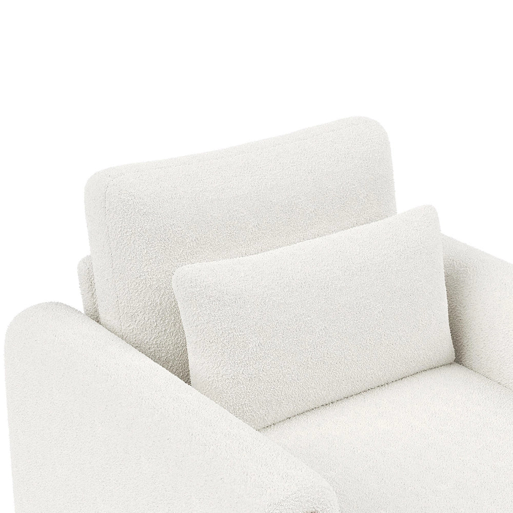 Poltrona moderna - Xylo - Con cuscino spesso, bianco