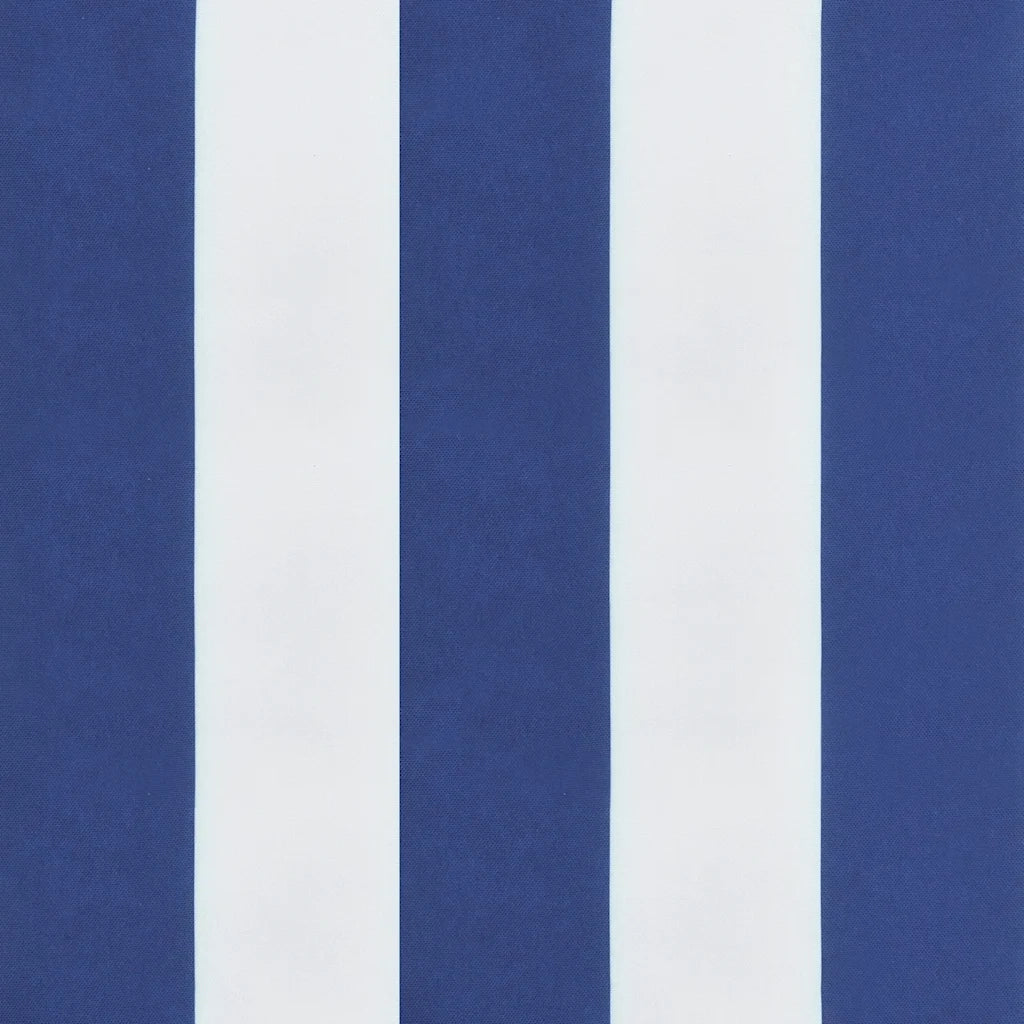 Cuscini per Pallet 3 pz | Cuscini per sedie Strisce Blu e Bianche Tessuto Oxford