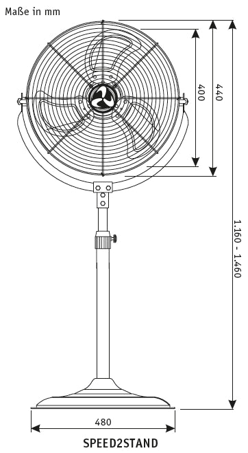 SPEED2STAND, Ventilatore da Terra, CasaFan