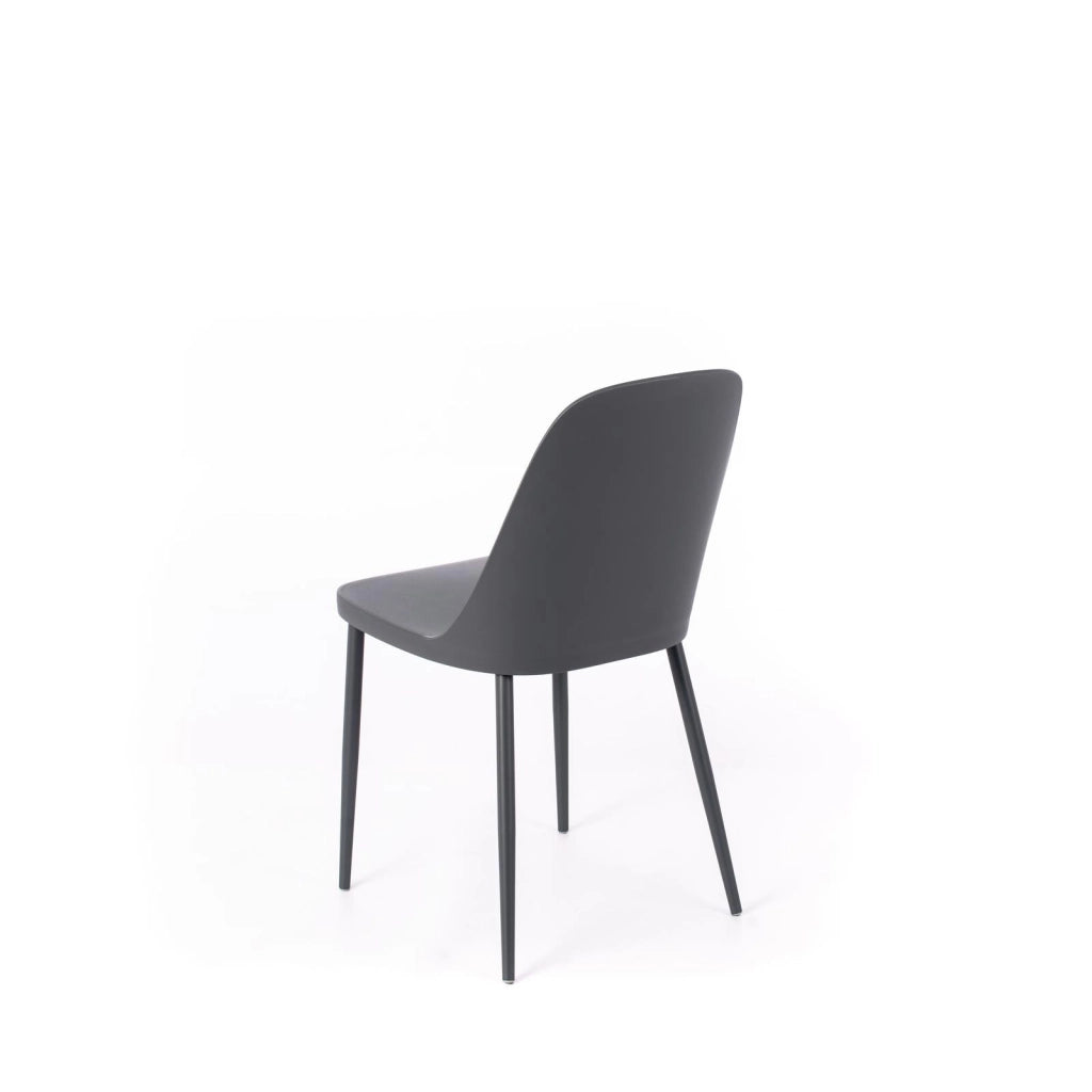 Set 4 Sedie 46x55xH80 cm in Polipropilene Tamara Grigio Scuro