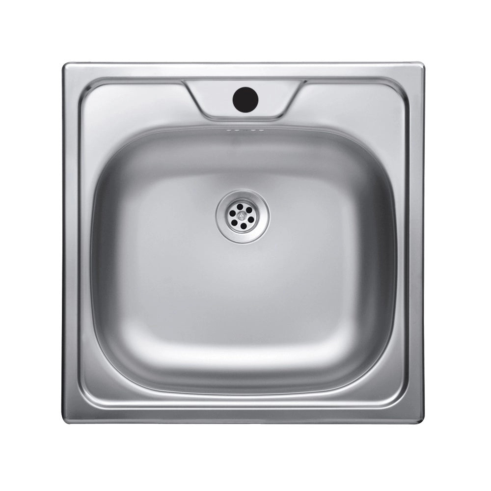 Lavello cucina incasso monostampo N244KR 1 vasca 48x48 cm. inox