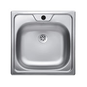 Lavello cucina incasso monostampo N244KR 1 vasca 48x48 cm. inox