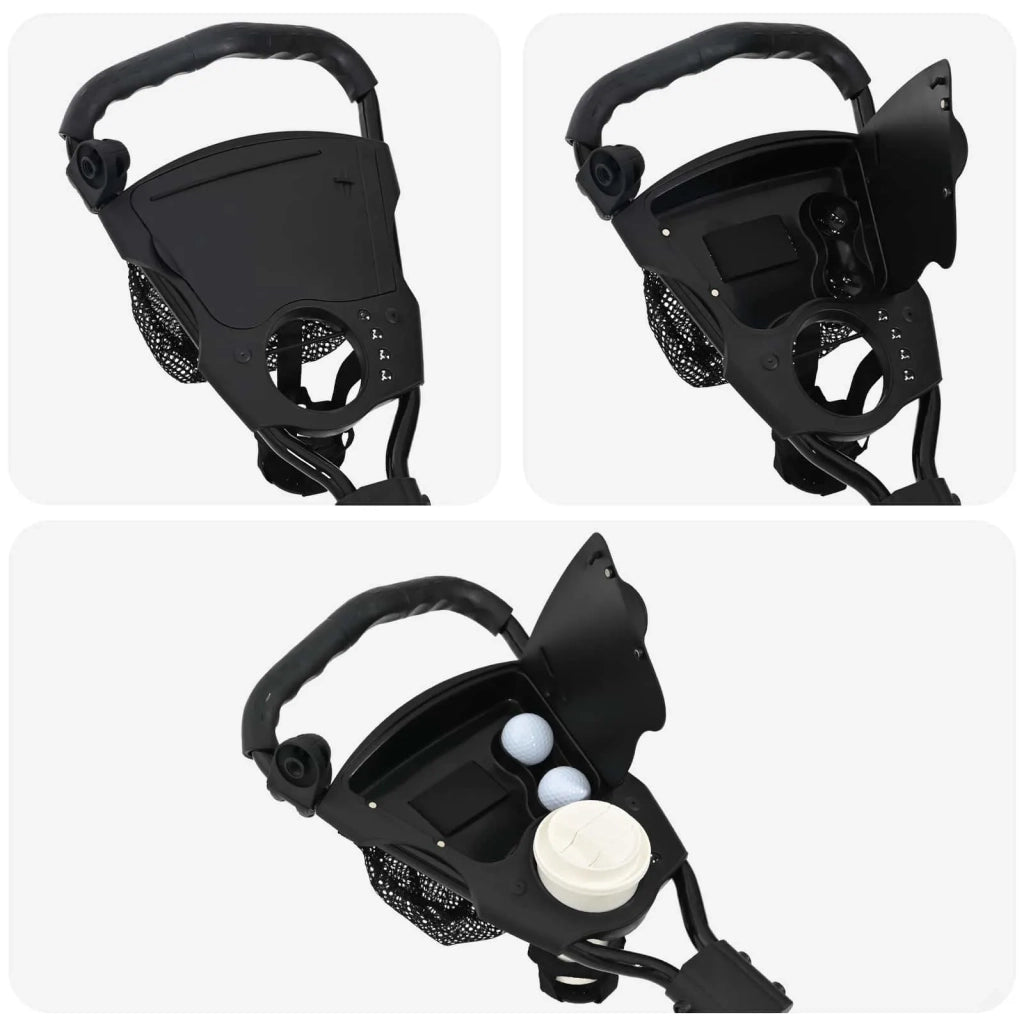 Carrello da golf con sedile Nero 95 x 69 x 114 cm Ferro
