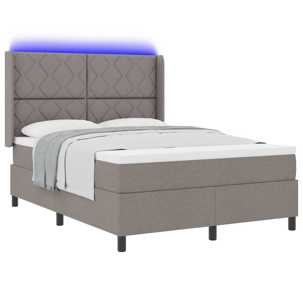 Letto a Sorgente LED con testiera Talpa 140 x 190 cm Tessuto 3343564