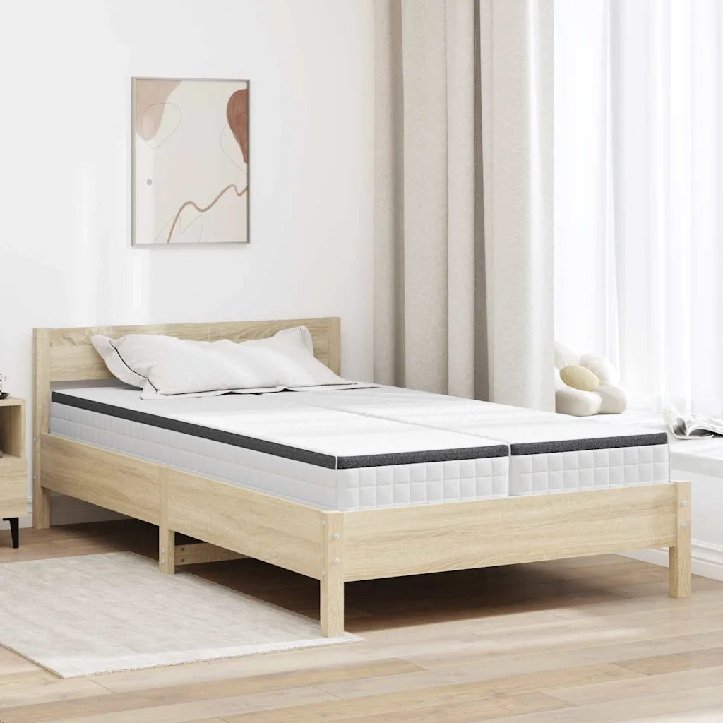 vidaXL Materasso 2 pcs Bianco e Grigio 60 x 200 cm Molla Bonell