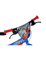 SUPERMAN 14", bicicletta per bambini, adatta a bambini tra i 4 e i 6 anni, per altezza tra 100 e 120 cm, con borraccia e