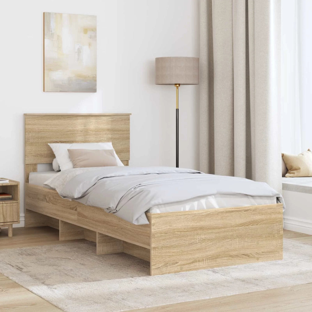 Struttura del letto Rovere Sonoma 90 x 200 cm Legno multistrato 3408888