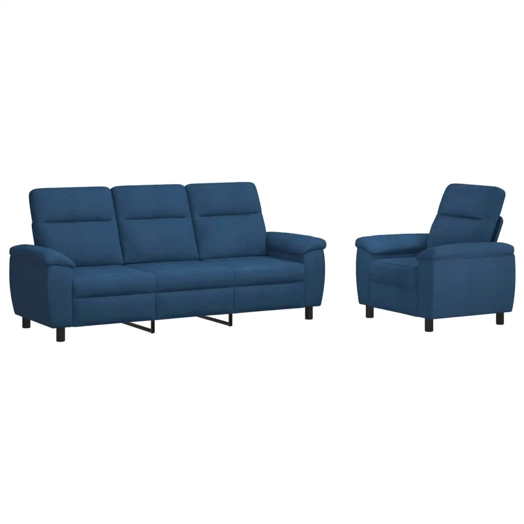 Set di divani 2 pcs Blu Tessuto 3430628