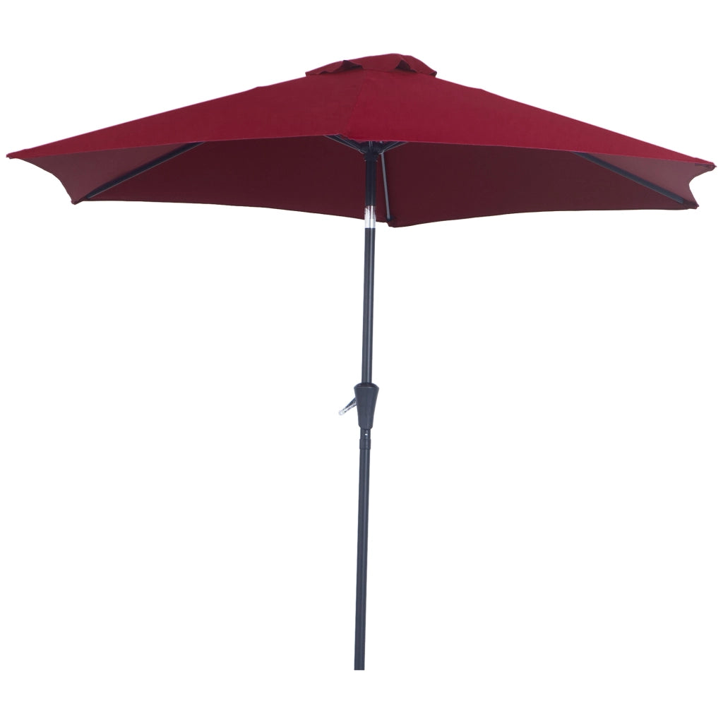 Parasole inclinabile da giardino ¨C zephmum ¨C alluminio rosso ?2,6x2,35m