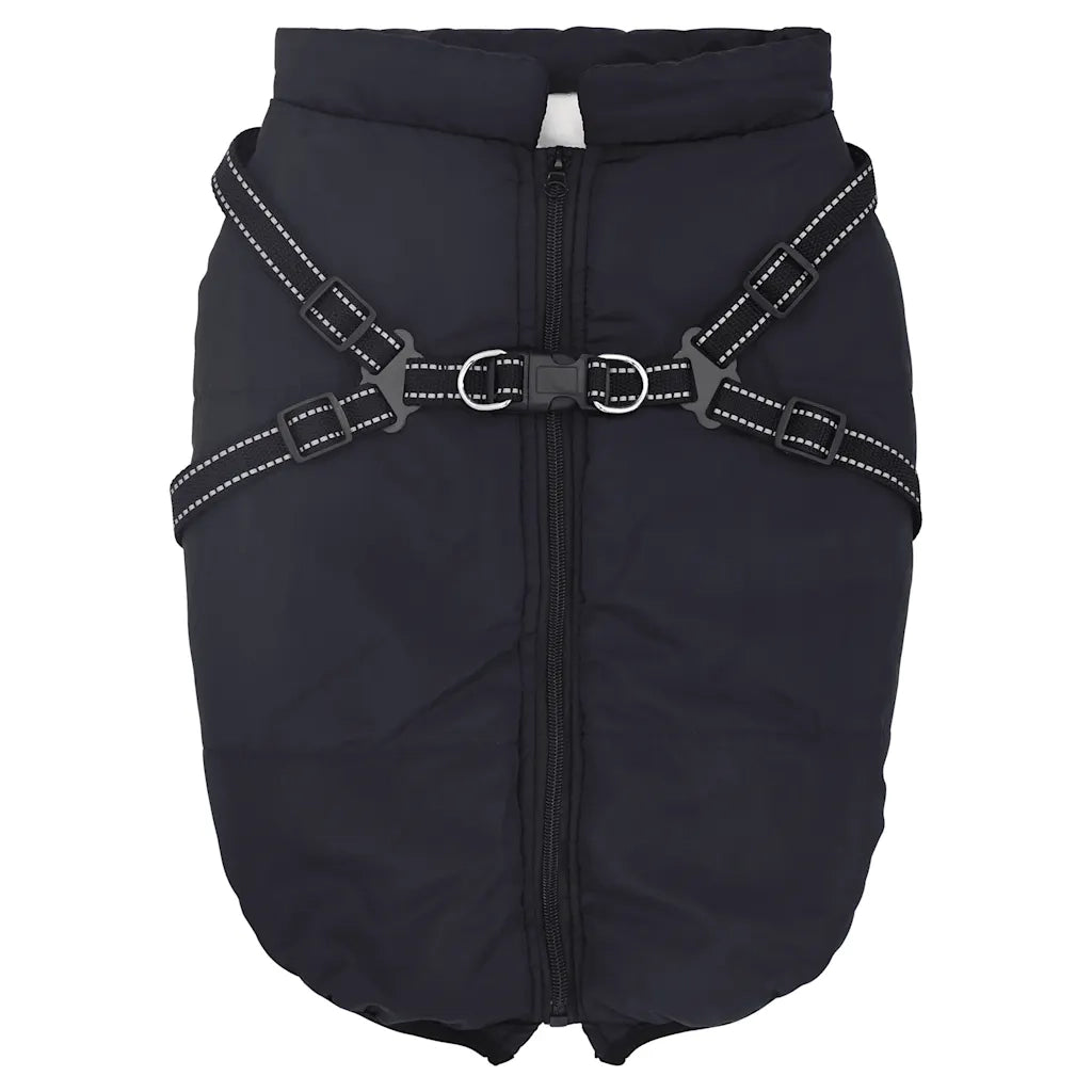 Cappotto Cani Imbracatura Impermeabile Riflettente Blu Navy L48