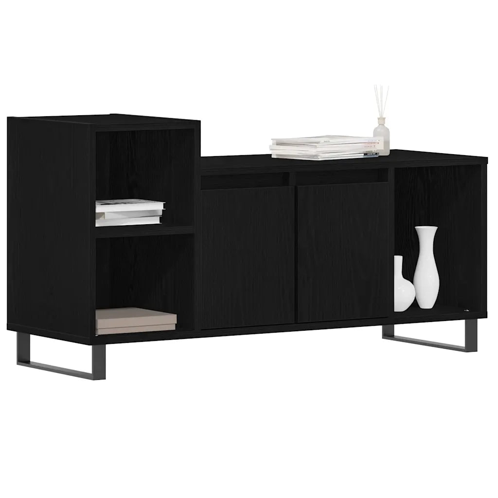 Set mobile TV-Credenza per TV Rovere Nero 100 x 35 x 55 cm Legno multistrato