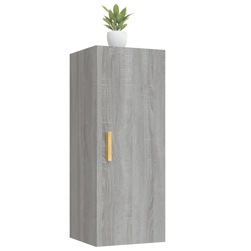 Armadietto a Muro | Mobile a Parete Grigio Sonoma 34,5x34x90 cm Legno Multistrato