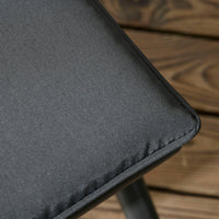 Set Tavolo con Piano in Vetro e 4 Sedie da Giardino in Alluminio e Poliestere Grigio Scuro