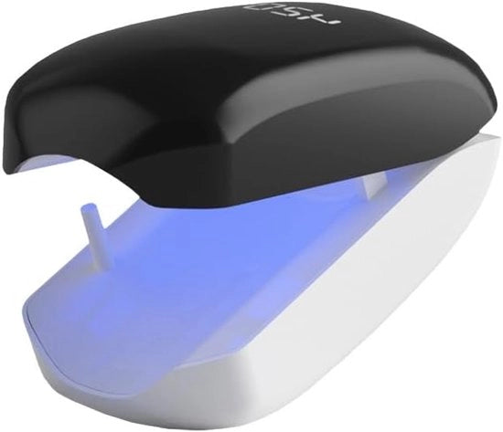 Lampada UV 2 in 1 per unghie, laser per onicomicosi con lima unghie, luce blu 500nm e luce infrarossa 940nm, ricaricabile e portatile, essiccazione rapida, adatto per la cura delle unghie in casa (bianco e nero)