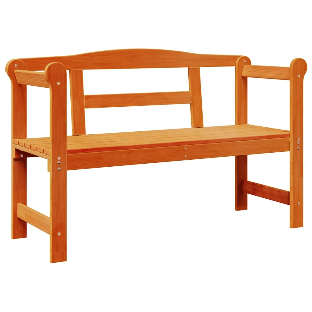 Panchina da esterno | Panchina da Giardino | Panca da Giardino Marrone 119 x 44 x 76 cm Pino massello