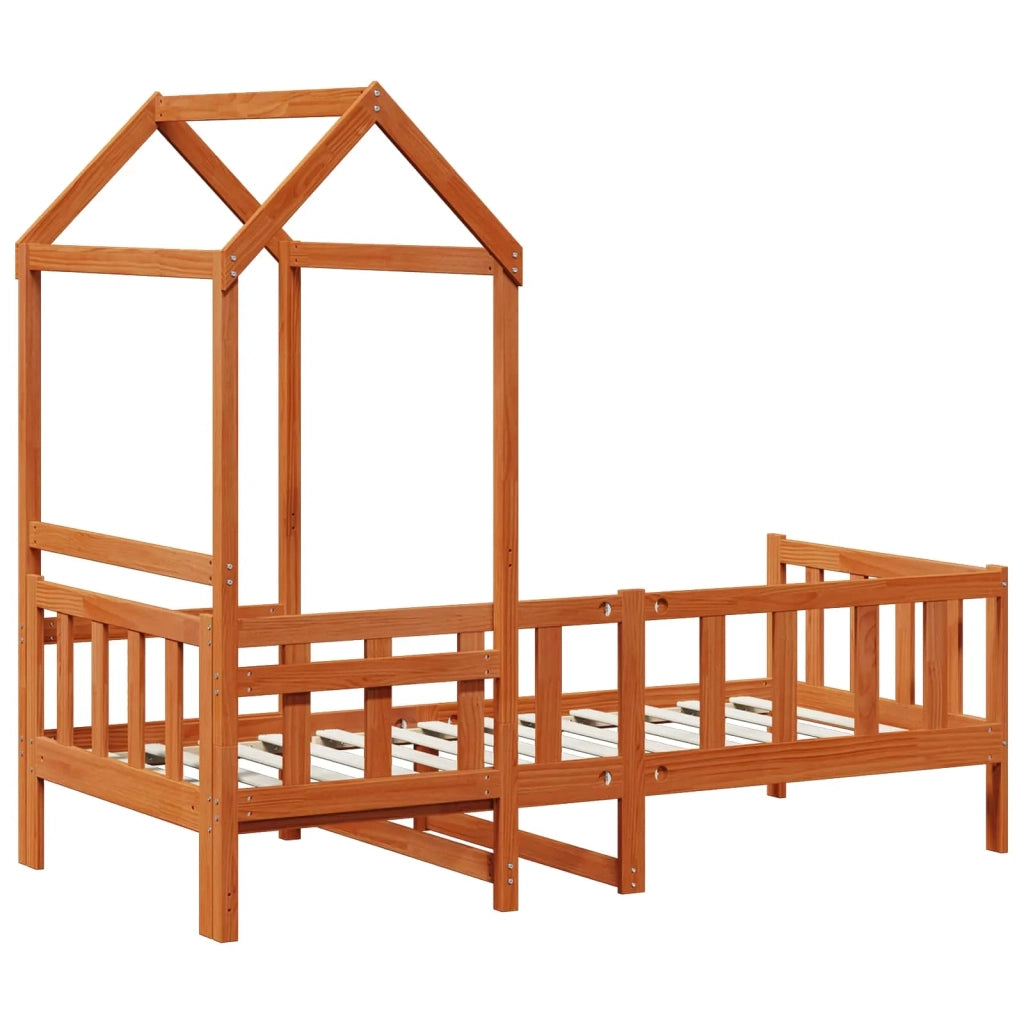 Set di Letto per il Giorno 2 pcs Marrone cerato Pino massello 3422707