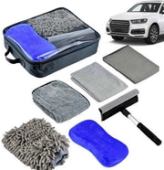 Kit di pulizia auto 6 in 1 con combinazione di asciugamano e guanto per car wash