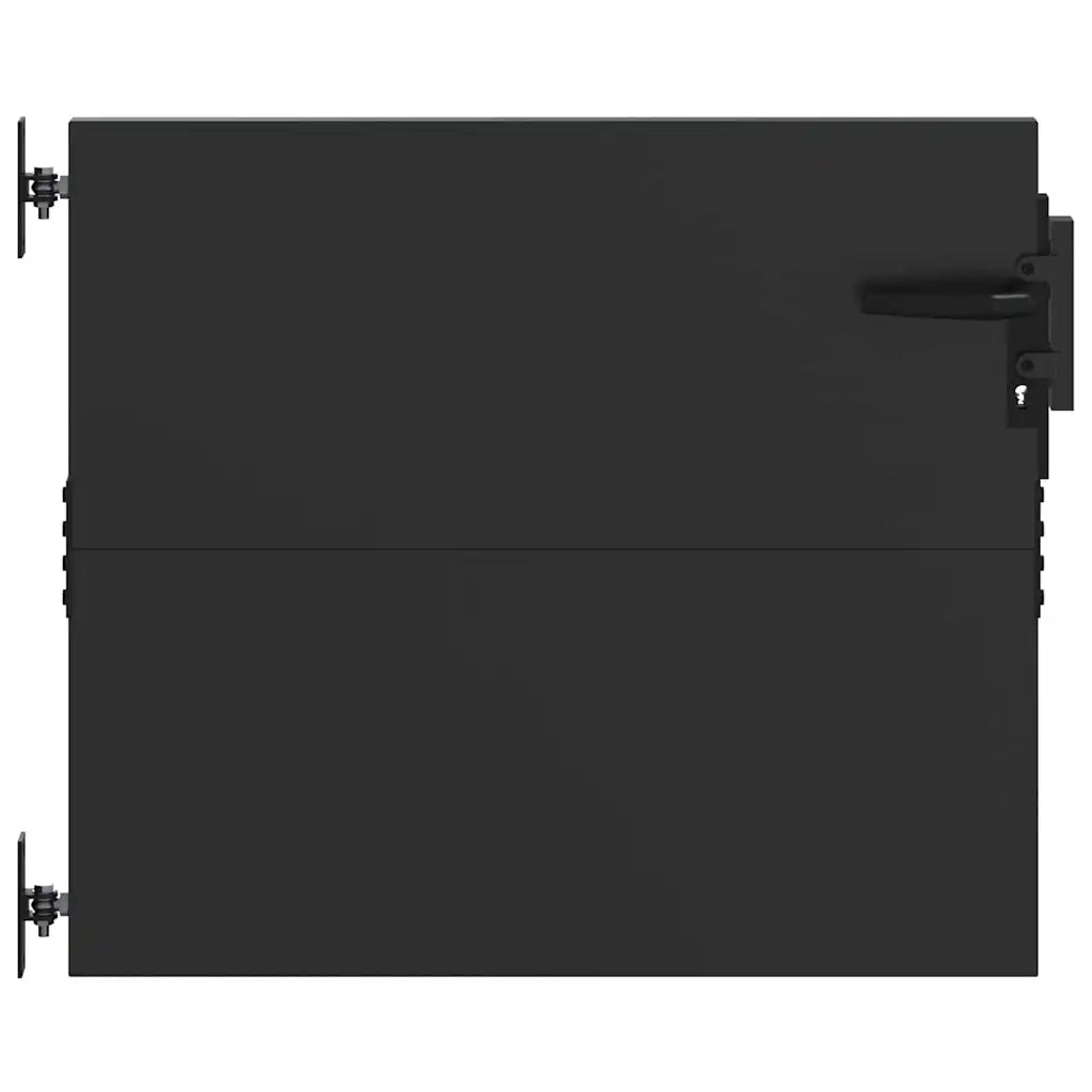 vidaXL Cancello da giardino con blocco Nero 105 x 100 cm