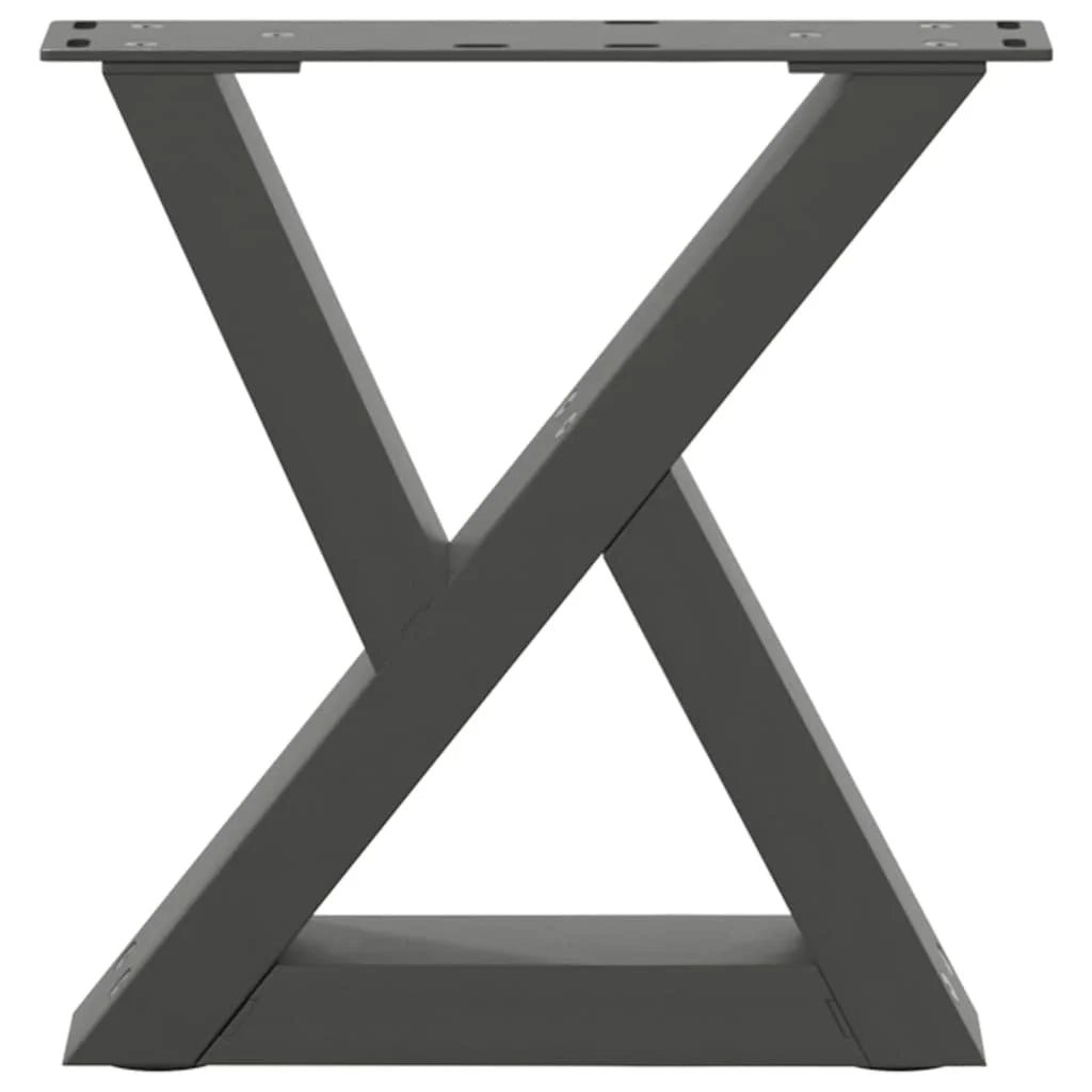 Set di 2 gambe regolabili per tavolino da caffè 30 x 31 cm stabilità moderna acciaio antracite 02_0056964
