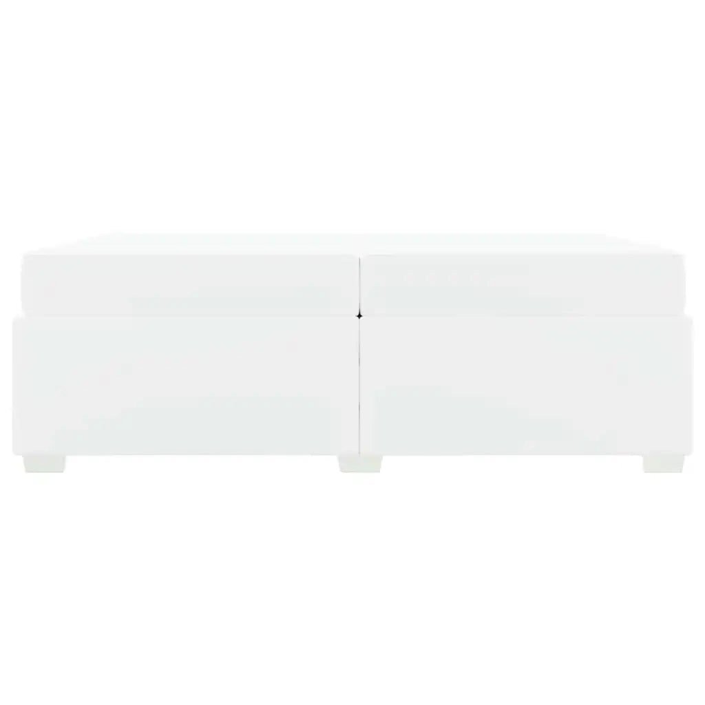 Struttura del letto con materasso Bianco 200 x 200 cm Tessuto 3399251