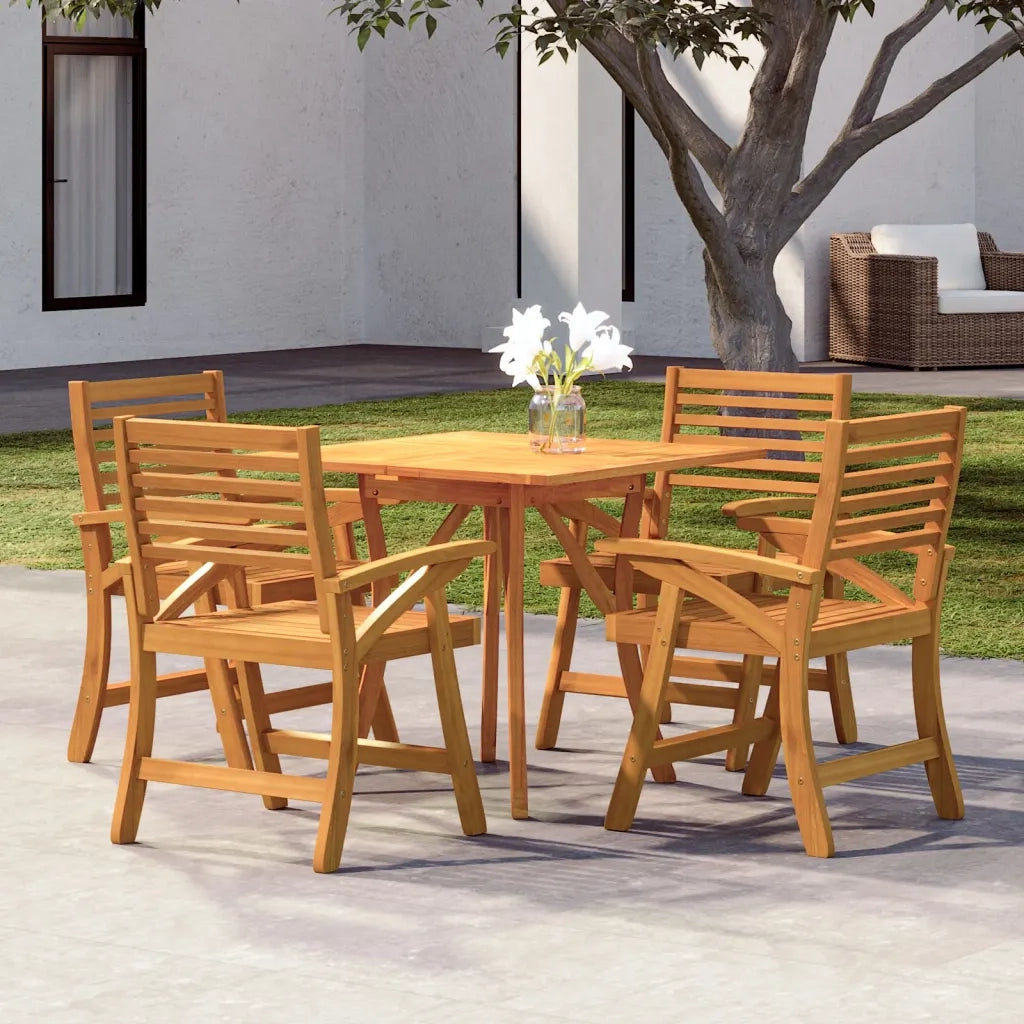 Set da Pranzo per Giardino 5 pz in Legno Massello di Acacia 3156858