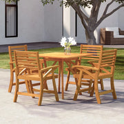 Set da Pranzo per Giardino 5 pz in Legno Massello di Acacia 3156858