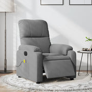 Poltrona Reclinante Massaggi Elettrica Grigio Scuro Microfibra 3204924