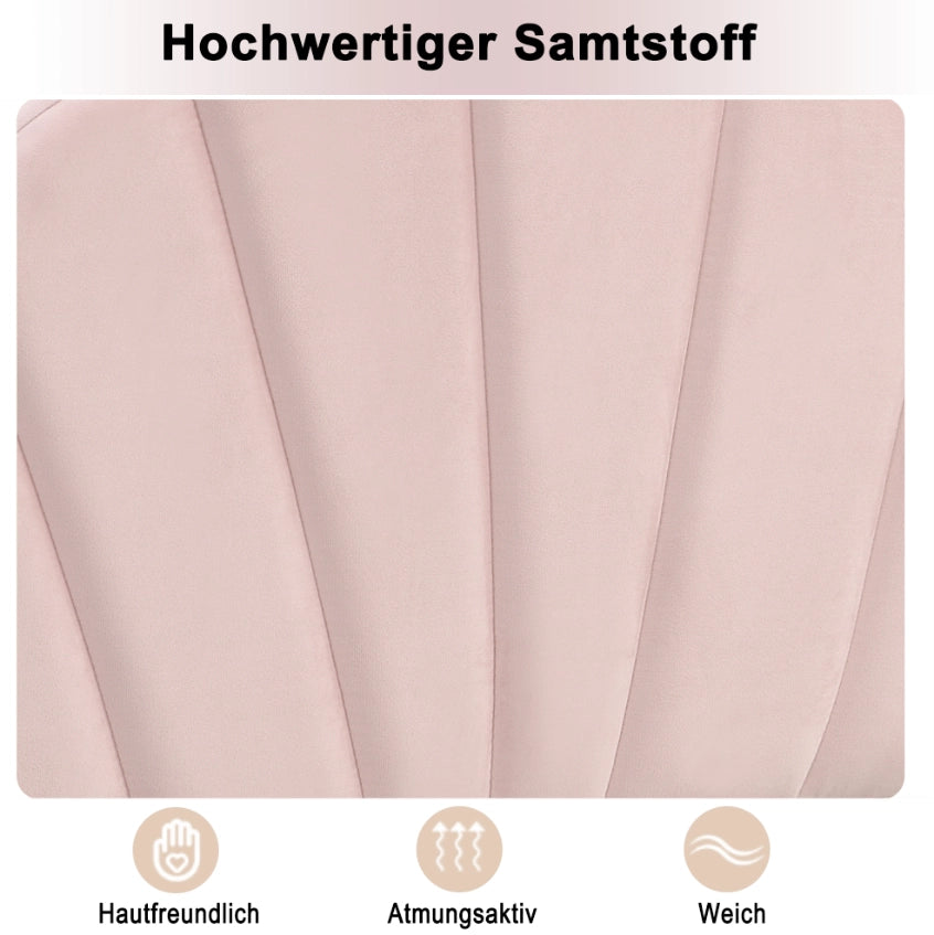 Letto imbottito in velluto 90x200 cm con testiera regolabile; rosa