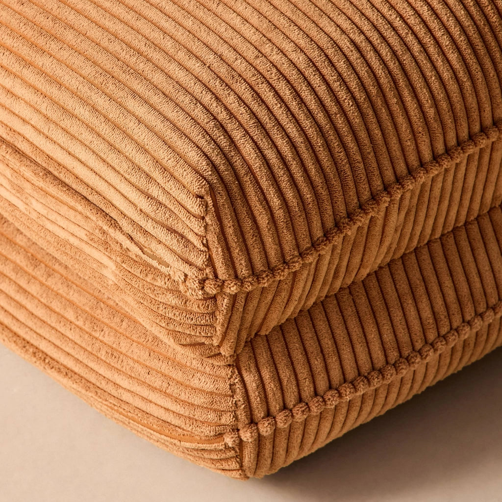Poltrona letto convertibile velluto a coste grosse coste, camel