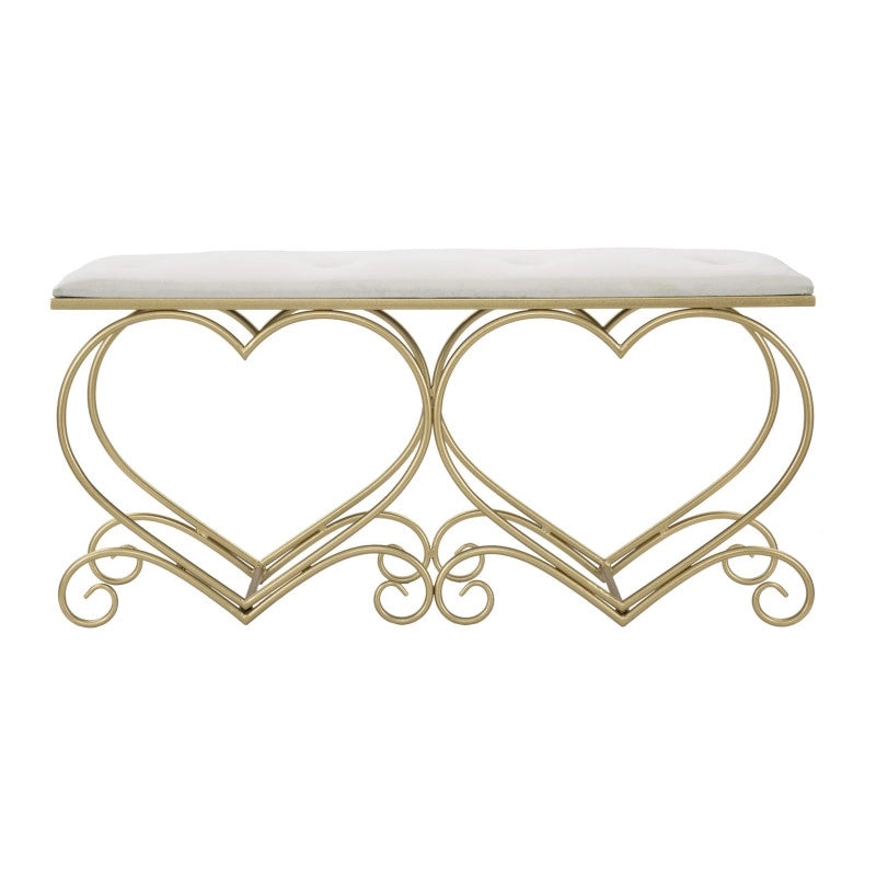 Panca Heart Crema cm 105x37,5x51,5