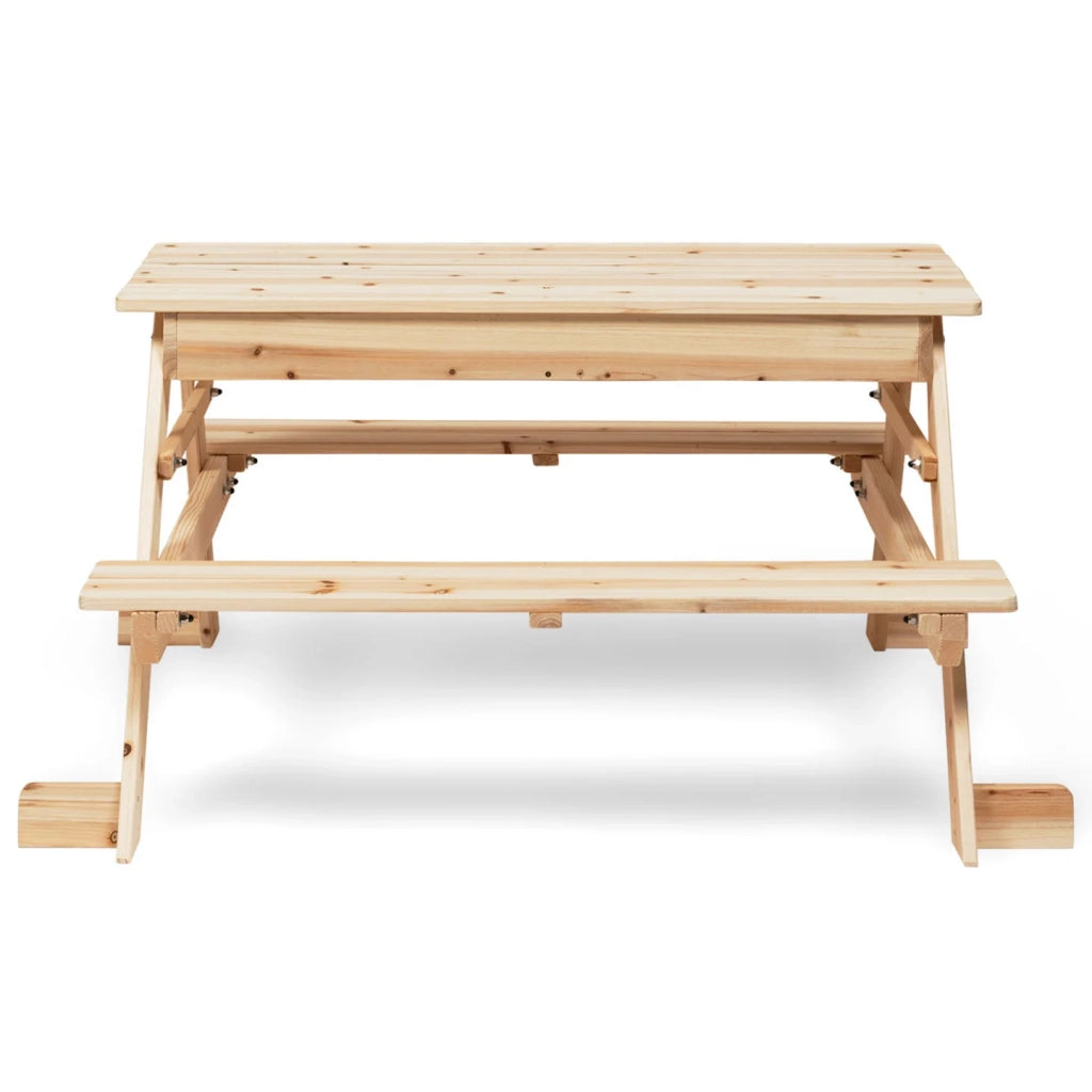 IDMarket - Tavolo da picnic in legno FOODY per bambini con sabbiera integrata