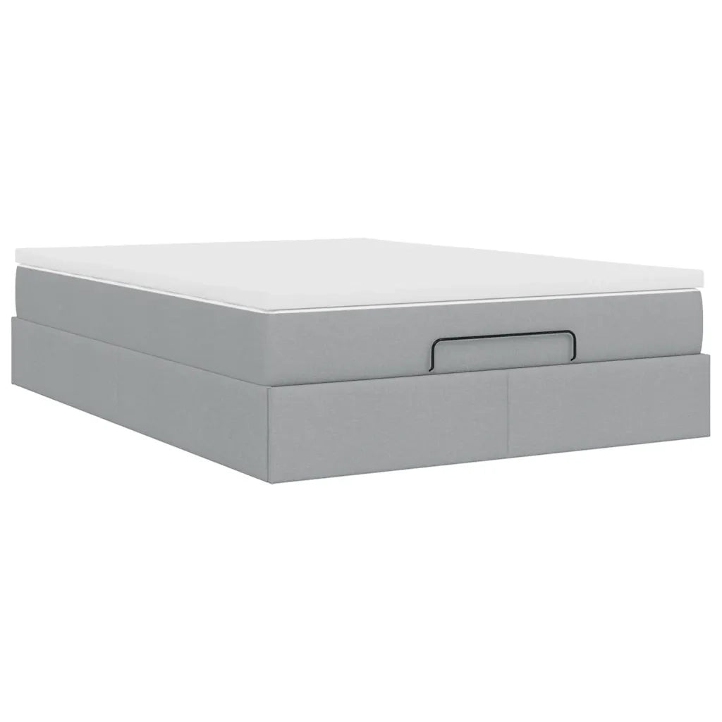 Struttura Letto Pouf con Materasso 140x200 cm in Tessuto 3311113