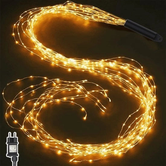Decorazione di Natale con LED - 2m - 400 LED - Bianco - Alimentato da Batteria - 8 Modi di Illuminazione - Con Telecomando - Per Interno e Esterno - Illuminazione Decorativa di Natale