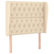 Testiera | Testata ad Orecchio Crema 103x23x118/128 cm in Tessuto
