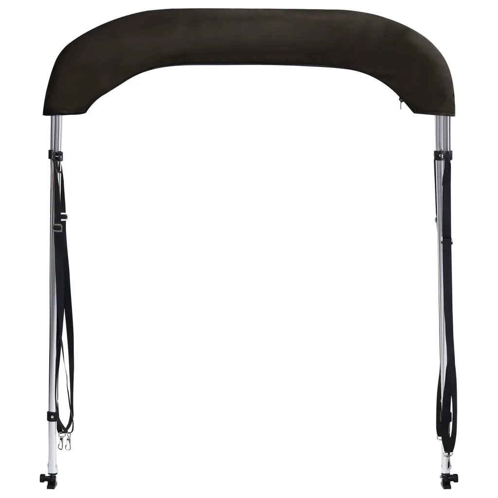 Bimini di Prua con Tendalino 2 Archi Nero 180x150x110 cm