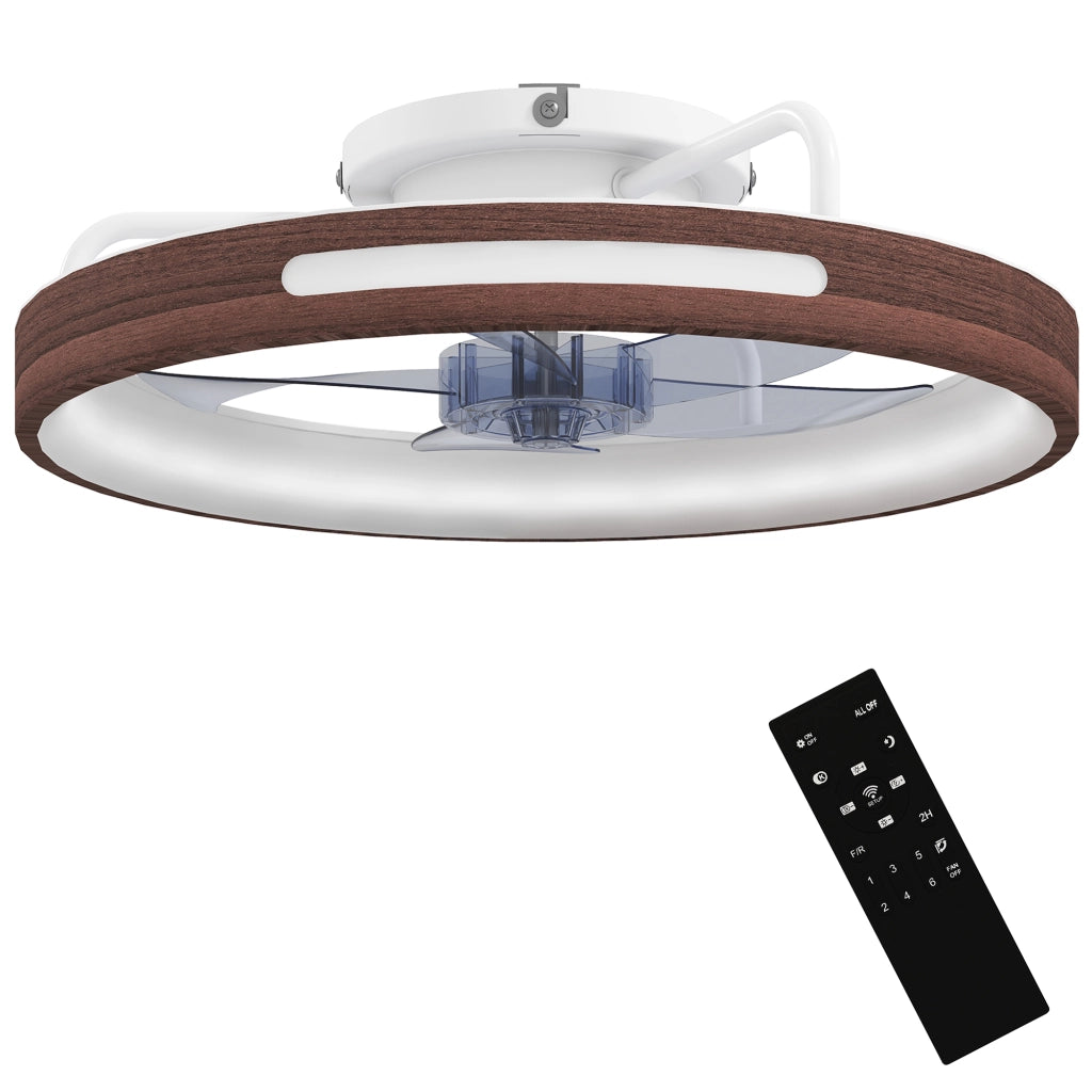 Ventilatore a Soffitto con Luce LED ¨C zephmum ¨C DC 40W Telecomando 6 Velocit¨¤ 3 Colori